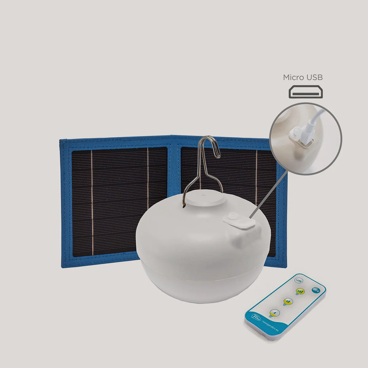 Bombilla portátil con carga solar CHERRY - Image 4