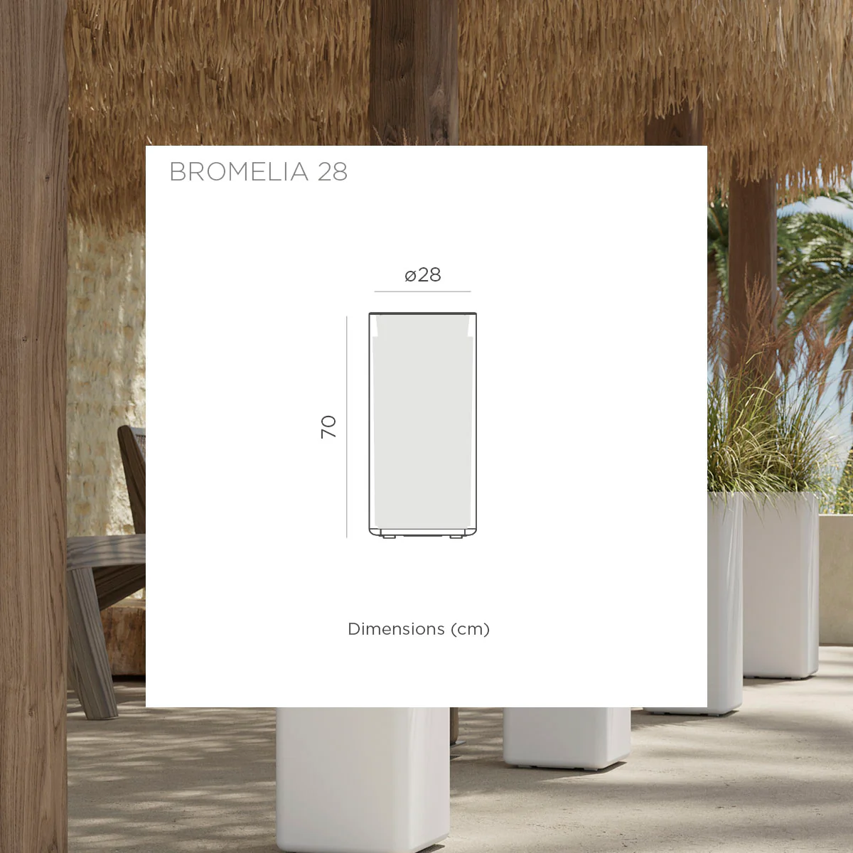 Jardinera alta rectangular con ruedas BROMELIA 28 - Image 13