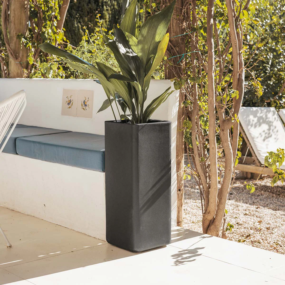 Jardinera alta rectangular con ruedas BROMELIA 78 - Image 5
