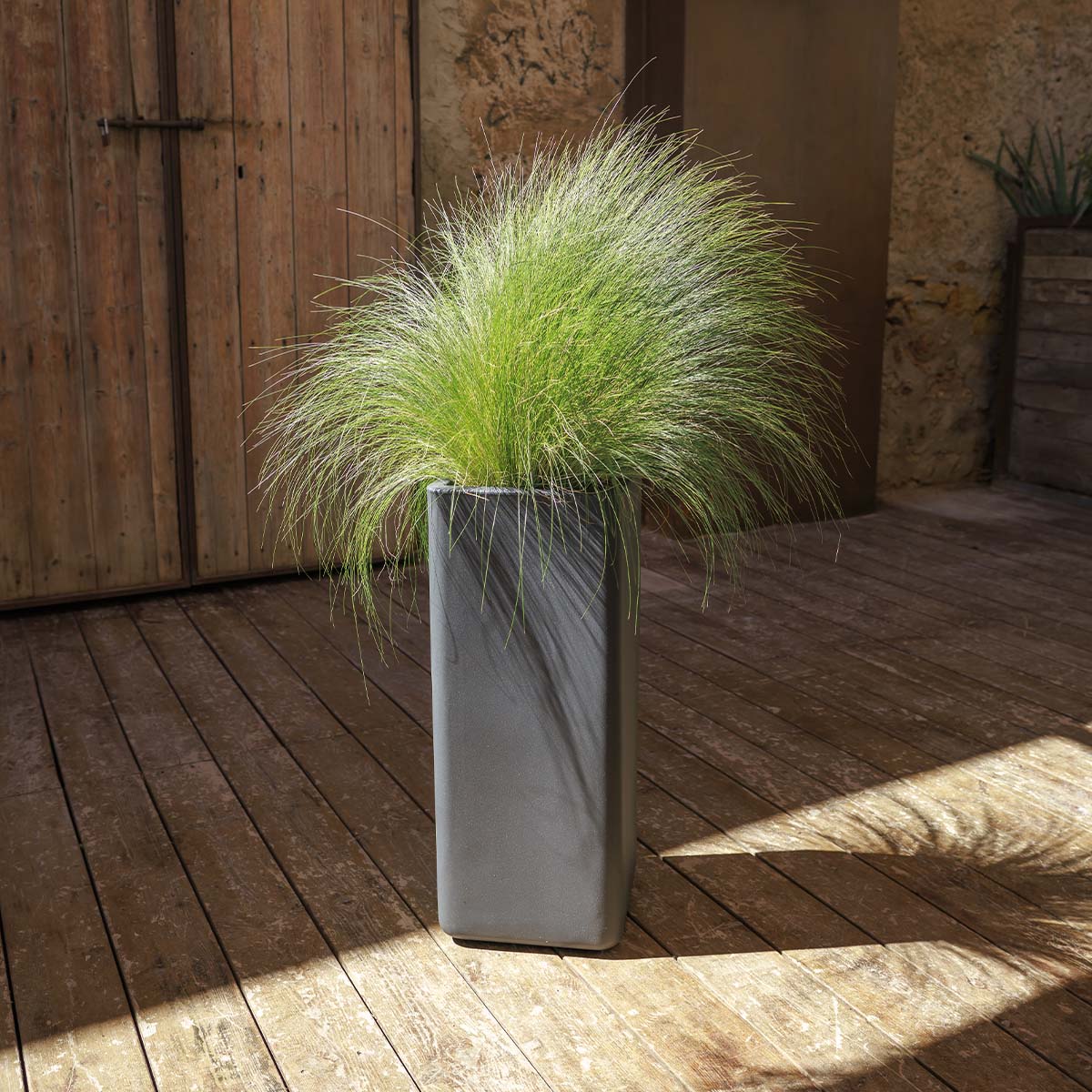 Jardinera alta rectangular con ruedas BROMELIA 78 - Image 6
