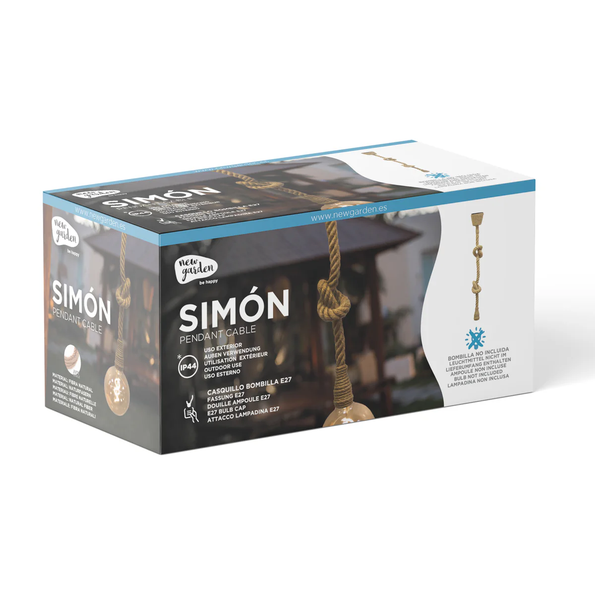 Lámpara colgante cuerda yute SIMON - Image 4