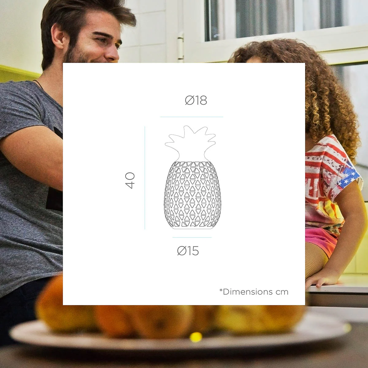 LÁMPARA CON FORMA DE PIÑA SAMBA INTERIOR LUZ CÁLIDA - Image 3