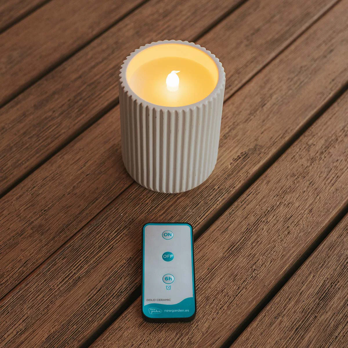 LÁMPARA DE FORMATO VELA DOLO CERAMIC (Pack 2 unidades) - Image 4