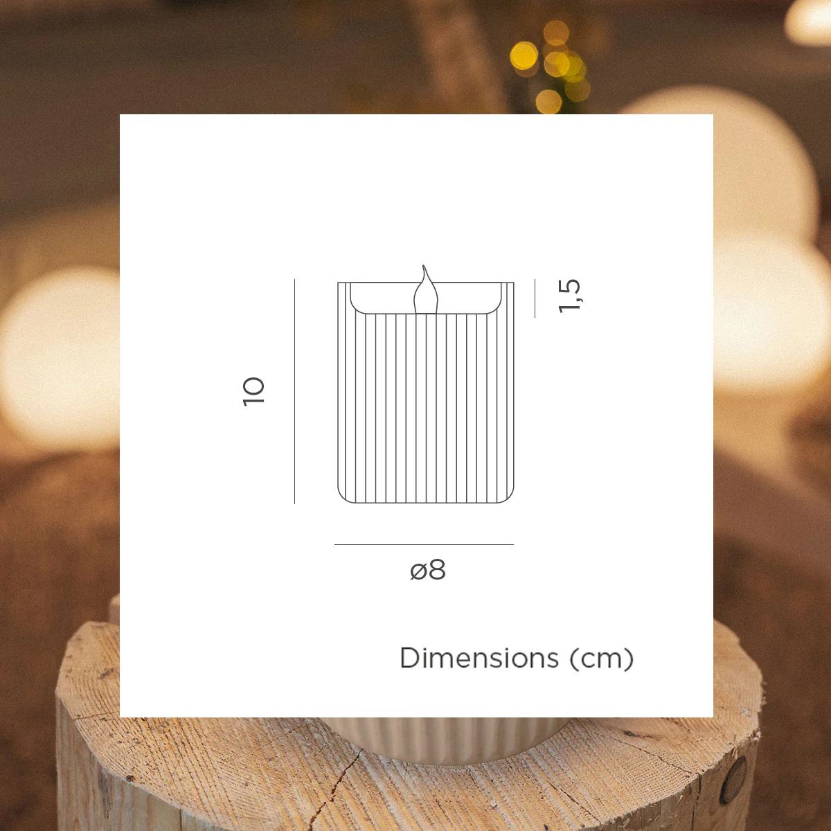 LÁMPARA DE FORMATO VELA DOLO CERAMIC (Pack 2 unidades) - Image 7