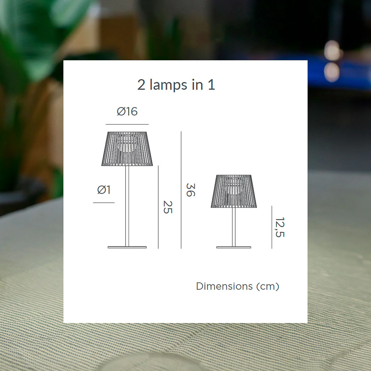 Lámpara de mesa con carga solar OKINAWA TABLE - Image 8