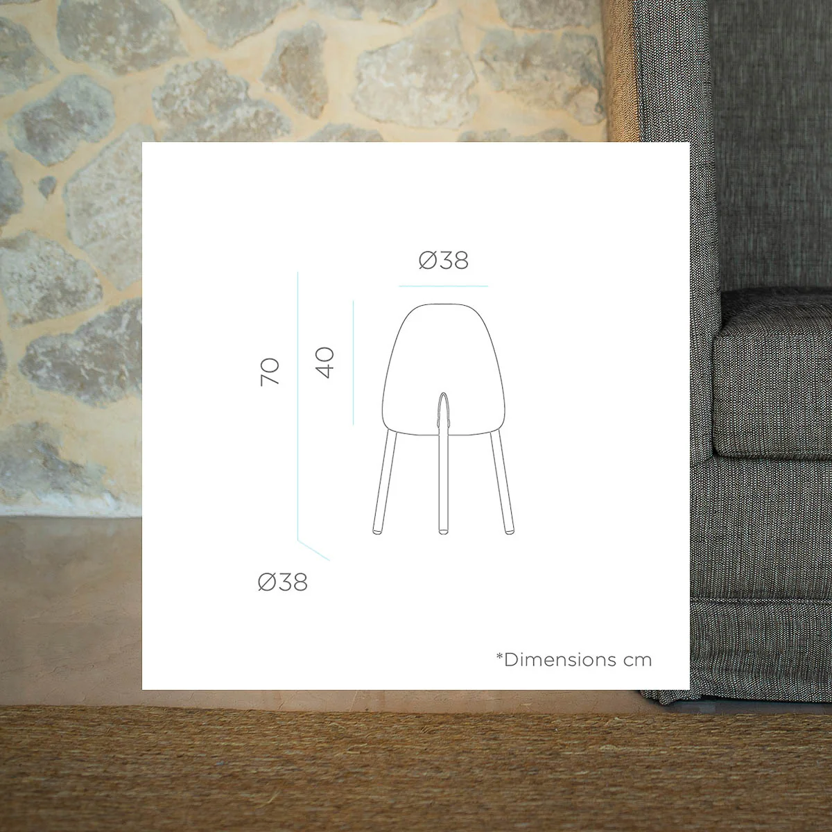 LÁMPARA DE PIE DE DISEÑO CON PATAS DE MADERA ROCKET 70 | USO INTERIOR - Image 5