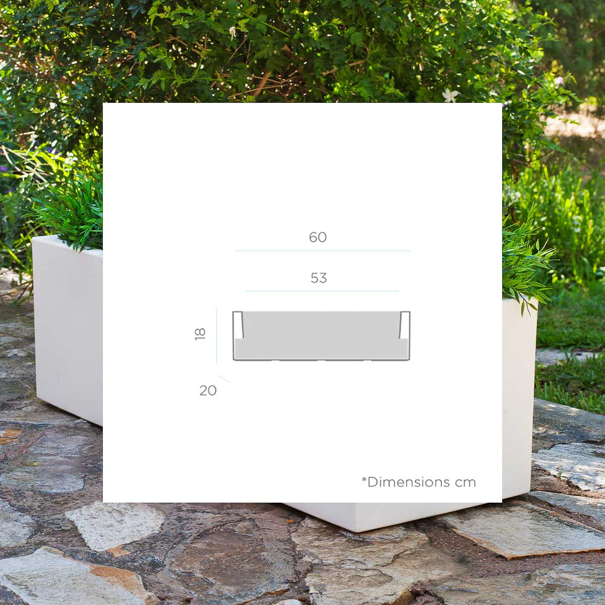 Macetero rectangular JARA 100 x 35 - Image 12