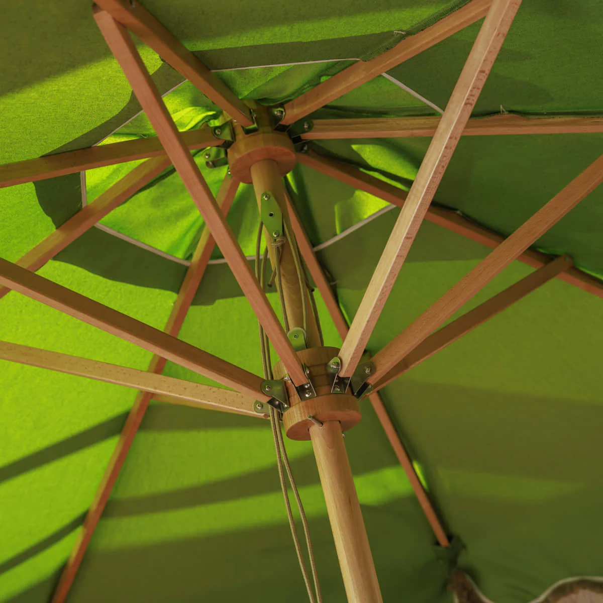 Sombrilla vintage verde con flecos TULUM ø230 - Image 4